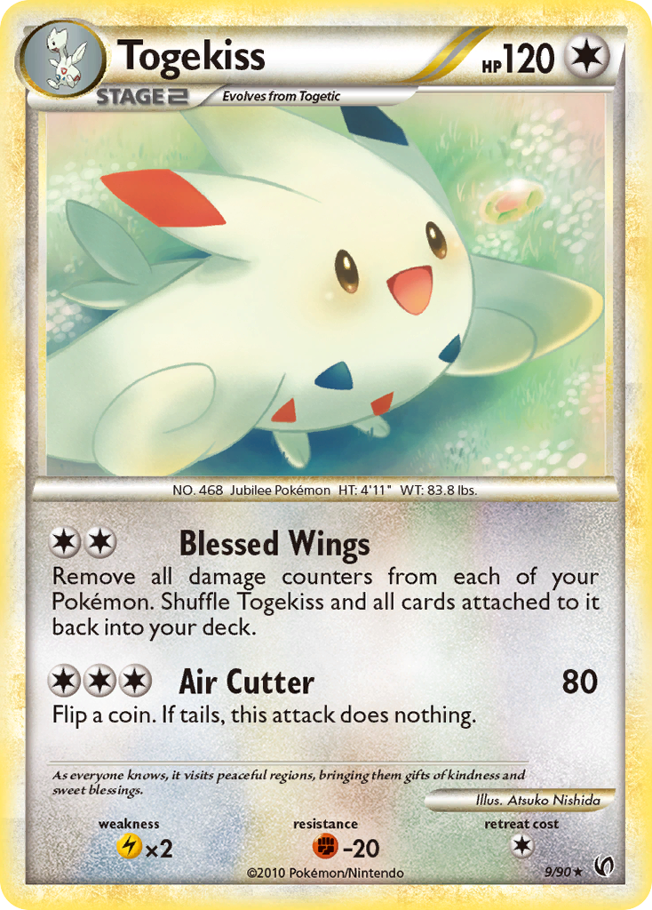Togekiss 9/90 Pokémon Undaunted (2010) English card — catalogue reference