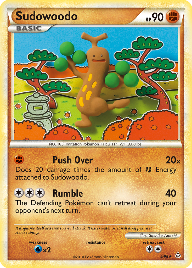 Sudowoodo 9/95 Pokémon Unleashed (2010) English card — catalogue reference
