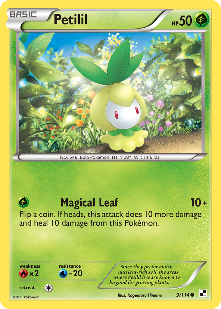 Petilil 9/114 Pokémon Black & White (2011) English card — catalogue reference