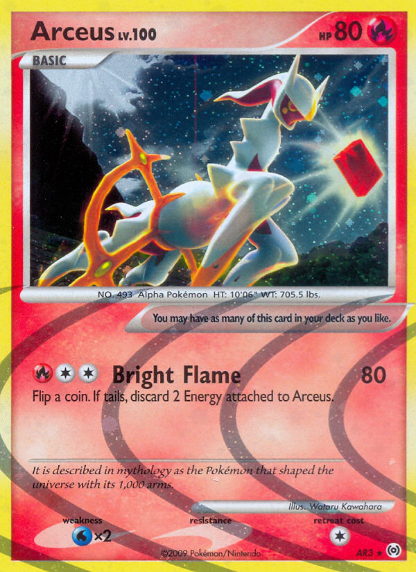 Arceus AR3 Pokémon Arceus (2009) English card — catalogue reference