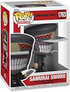 Funko Pop! vinyl figure packaging with Chainsaw Man and Samurai Sword text