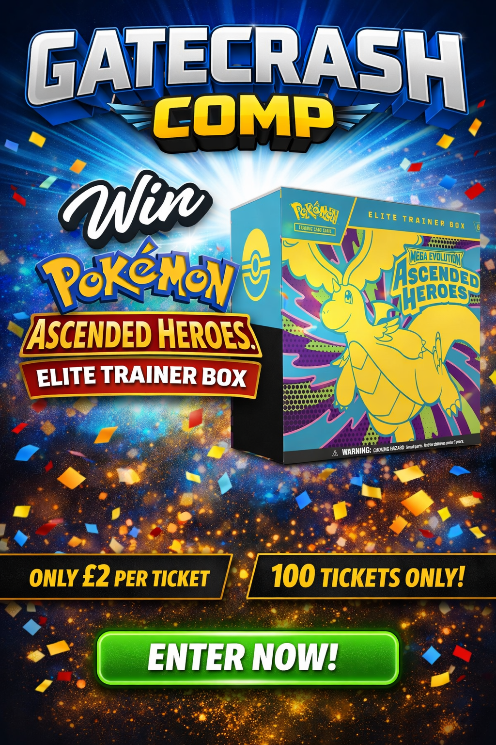 GATECRASH Comp - Pokemon Ascended Heroes Elite Trainer Box