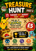 Treasure Hunt Part 2 – Tuesday 25th August | 9am–2pm £5 x1 Ticket