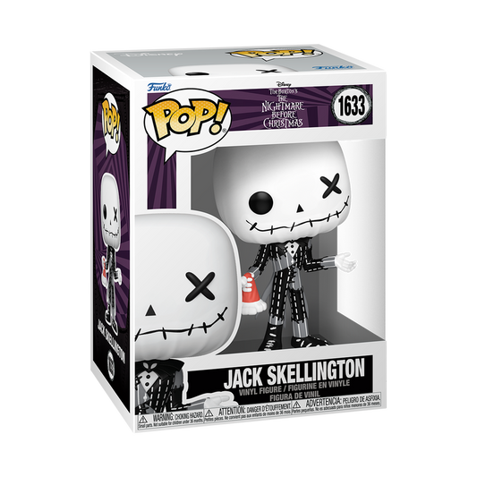 Funko Pop! Jack Skellington figure packaging with purple and white design
