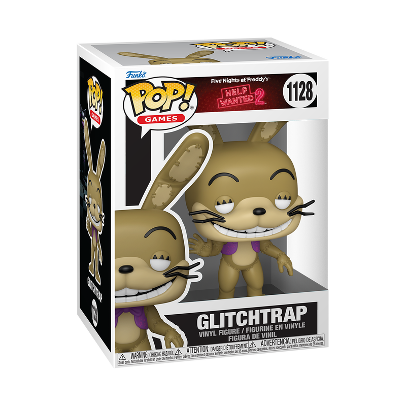 Funko Pop! vinyl figure packaging of Glitchtrap from Five Nights at Freddy's 2 on a white background