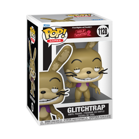 Funko Pop! vinyl figure packaging of Glitchtrap from Five Nights at Freddy's 2 on a white background