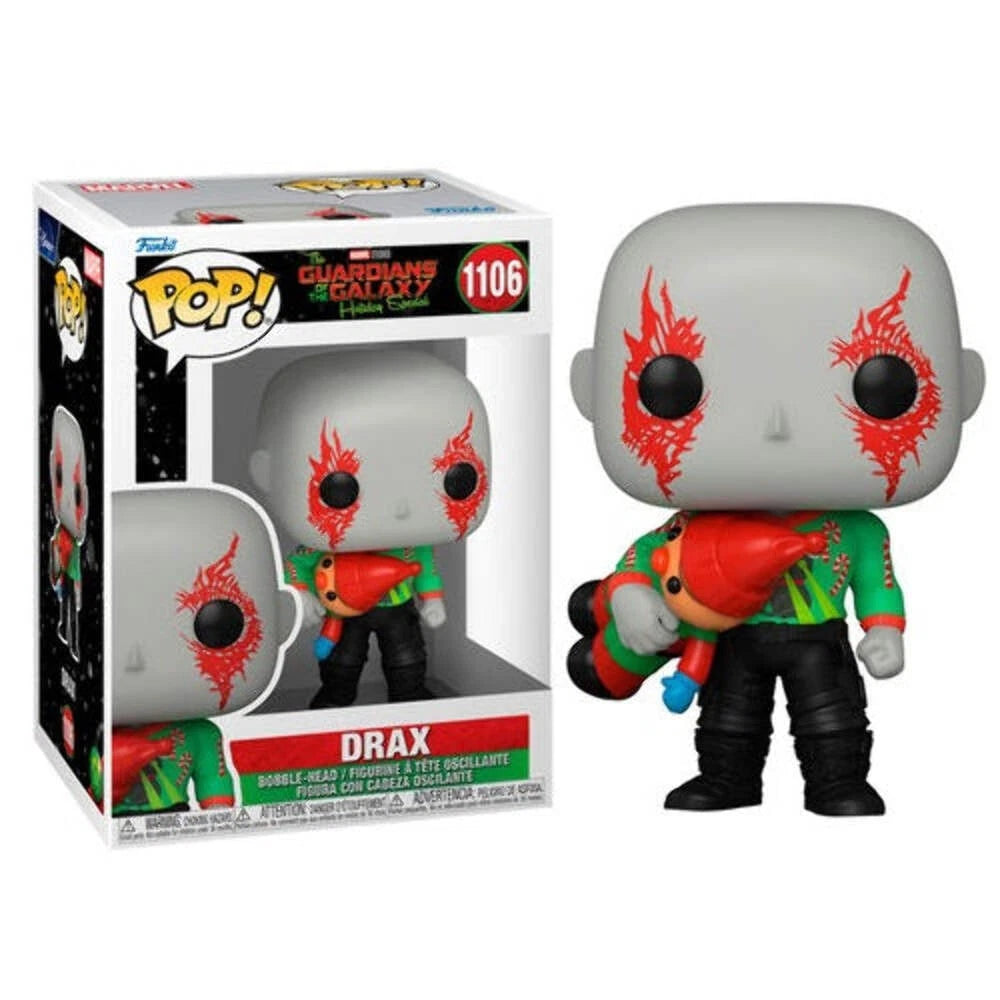 Funko Pop! vinyl figure of Drax from Guardians of the Galaxy with packaging on a white background