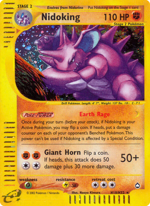 Nidoking H18/147 — Pokémon Aquapolis