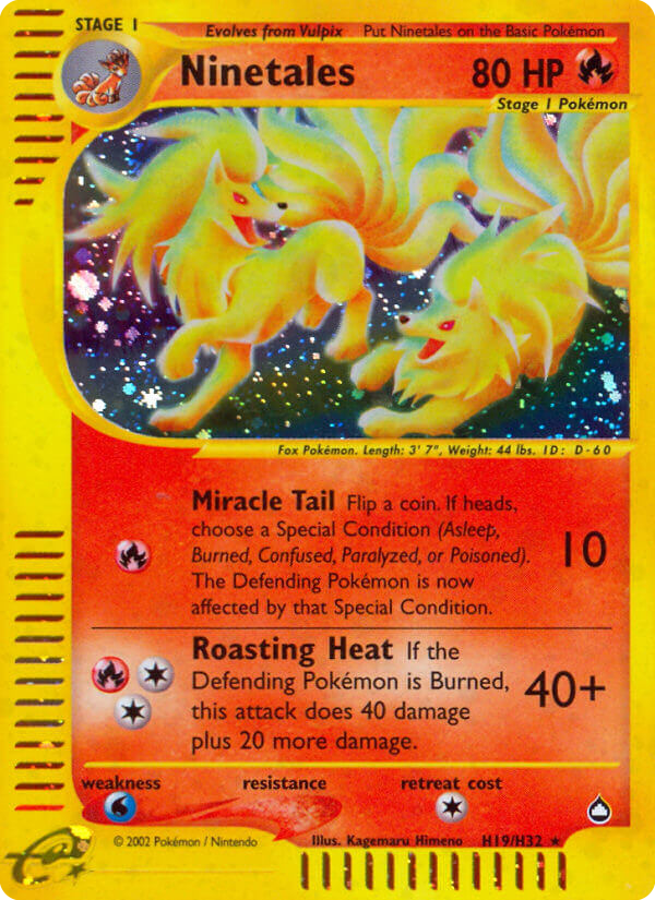 Ninetales H19/147 — Pokémon Aquapolis