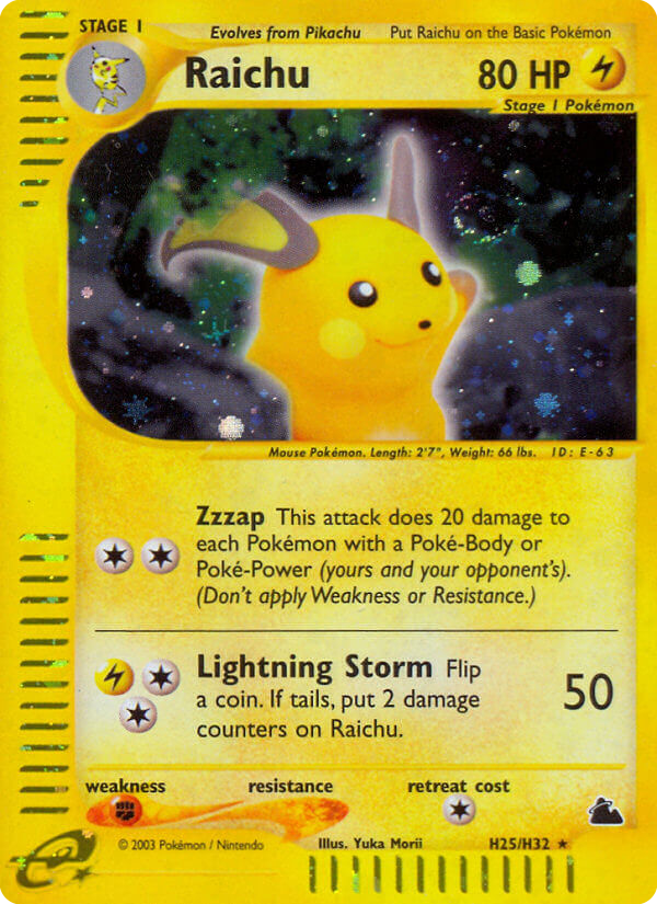 Raichu H25/H32 — Pokémon Skyridge
