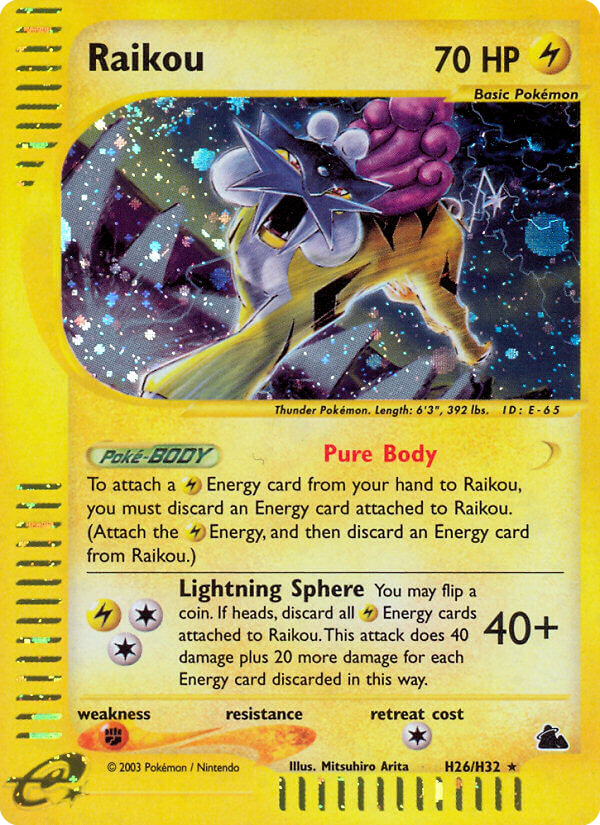 Raikou H26/H32 — Pokémon Skyridge