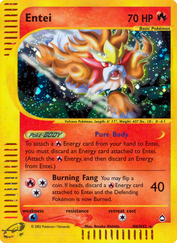 Entei H8/147 — Pokémon Aquapolis