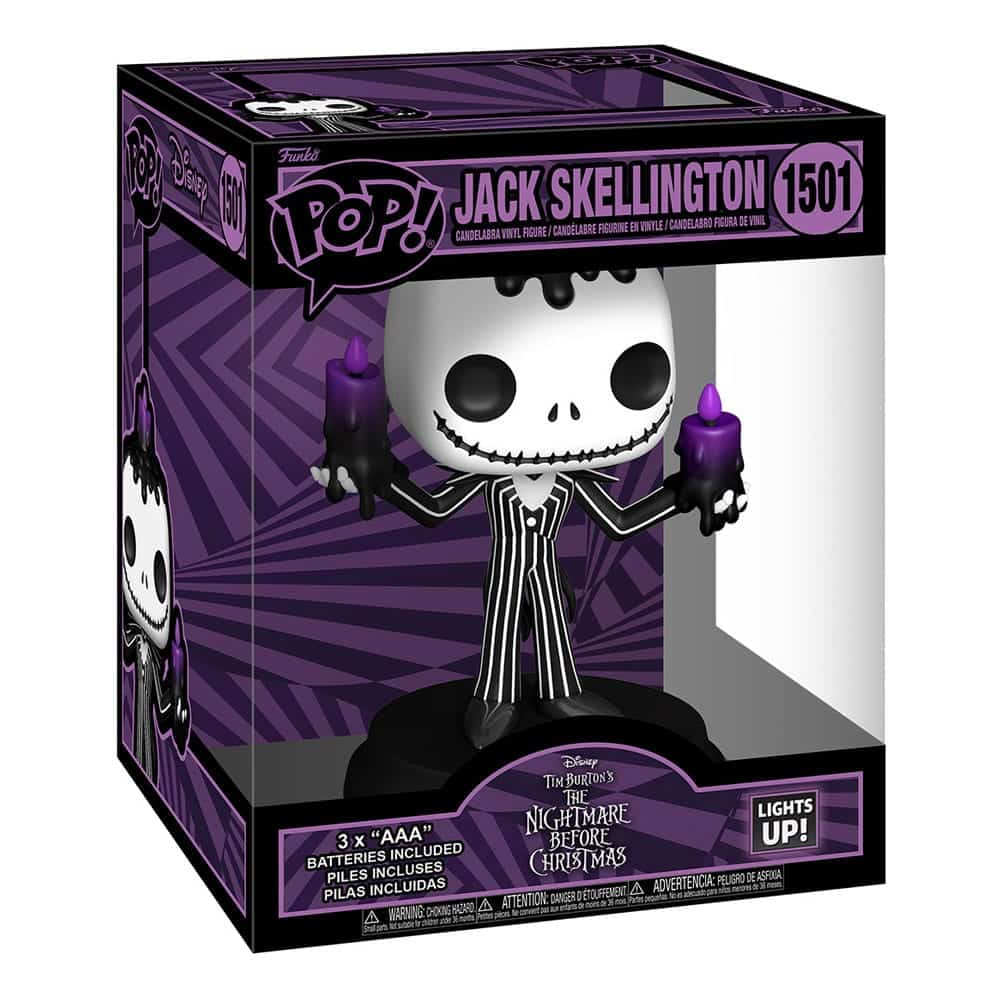 Funko Pop! Jack Skellington figure packaging with purple and black design