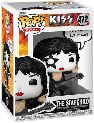 Funko Pop! Rocks figure packaging for KISS with 'The Starchild' character.