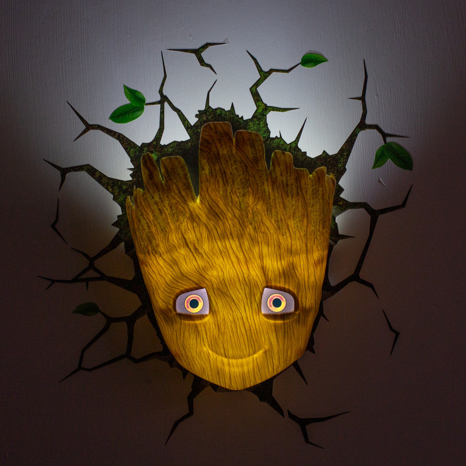  Marvel 3D LED Light Baby Groot Face 3D