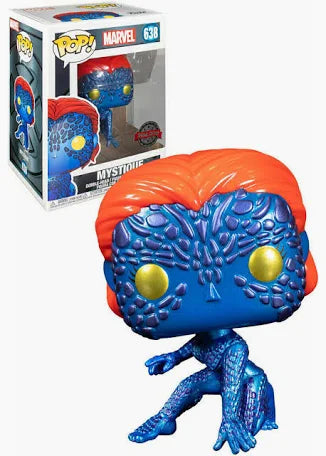 Funko Pop! Marvel figure of Mystique with packaging on a white background