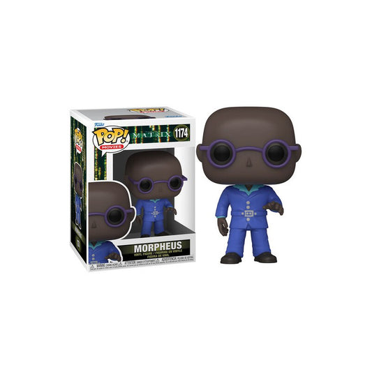 Funko Pop! vinyl figure of Morpheus from The Matrix with packaging on a white background