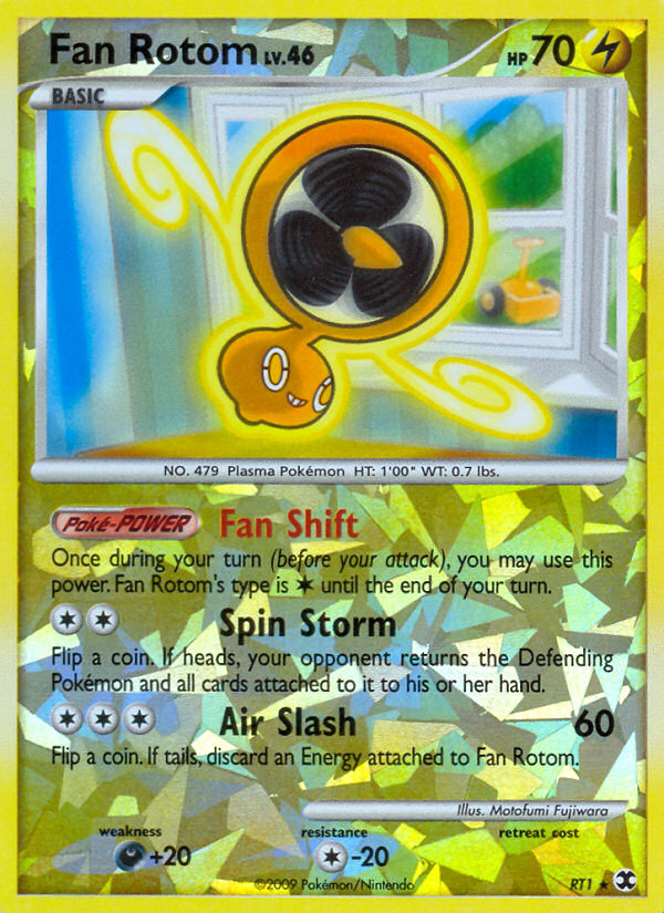 Fan Rotom RT1 Pokémon Rising Rivals (2009) English card — catalogue reference