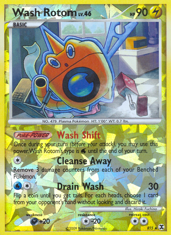 Wash Rotom RT5 Pokémon Rising Rivals (2009) English card — catalogue reference