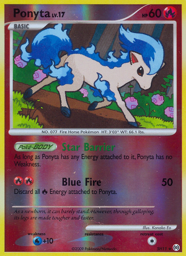 Ponyta SH11 Pokémon Arceus (2009) English card — catalogue reference