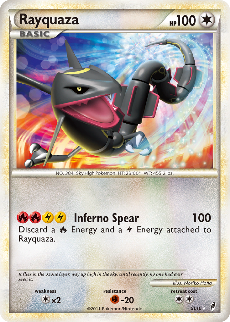 Shiny Rayquaza SL10 Pokémon Call of Legends (2011) English card — catalogue reference