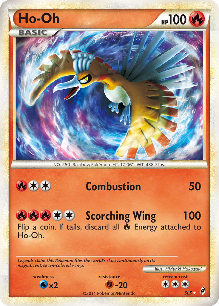 Shiny Ho-Oh SL5 Pokémon Call of Legends (2011) English card — catalogue reference