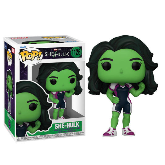 She-Hulk Funko Pop! vinyl figure with packaging on a white background