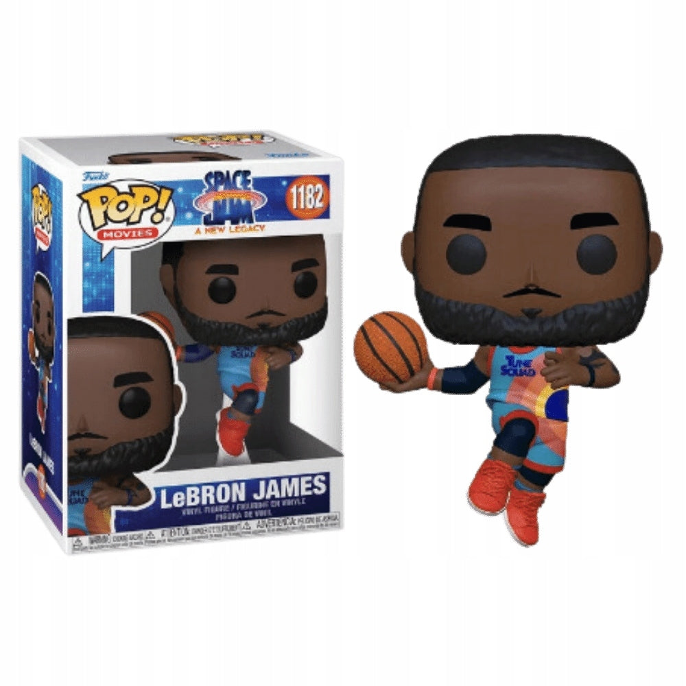 Funko Pop! vinyl figure of LeBron James in a tie-dye jersey with packaging on a white background