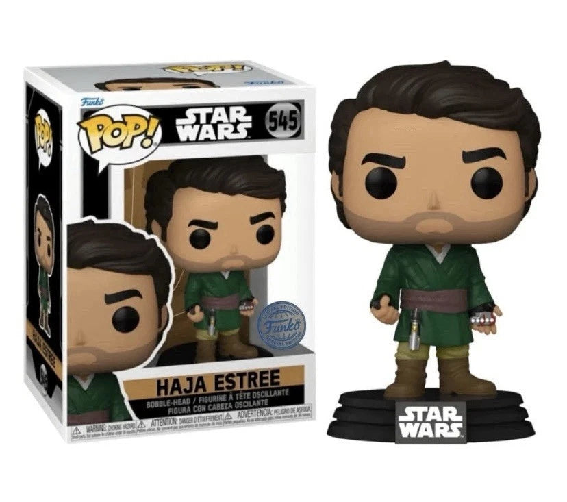 Funko Pop! Star Wars Haja Estree figure with packaging on a white background