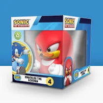 Sonic the Hedgehog figurine in packaging with Sonic logo