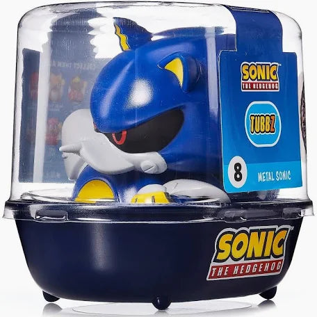 Sonic the Hedgehog toy figure in packaging with clear dome