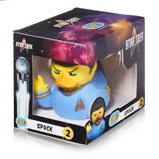 Toy figure of Spock from Star Trek in packaging