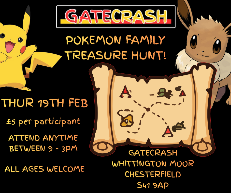 🗺️⚡ POKÉMON FAMILY TREASURE HUNT at GATECRASH! ⚡🗺️ 1x Ticket