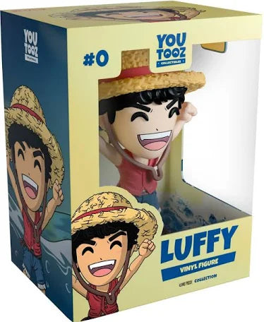 Boxed vinyl figure of a character with a straw hat, featuring 'You Tooz' branding.