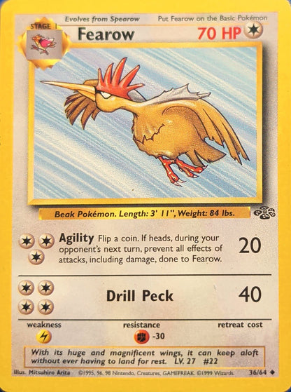 Fearow Uncommon Base Set 2 041/130 MP