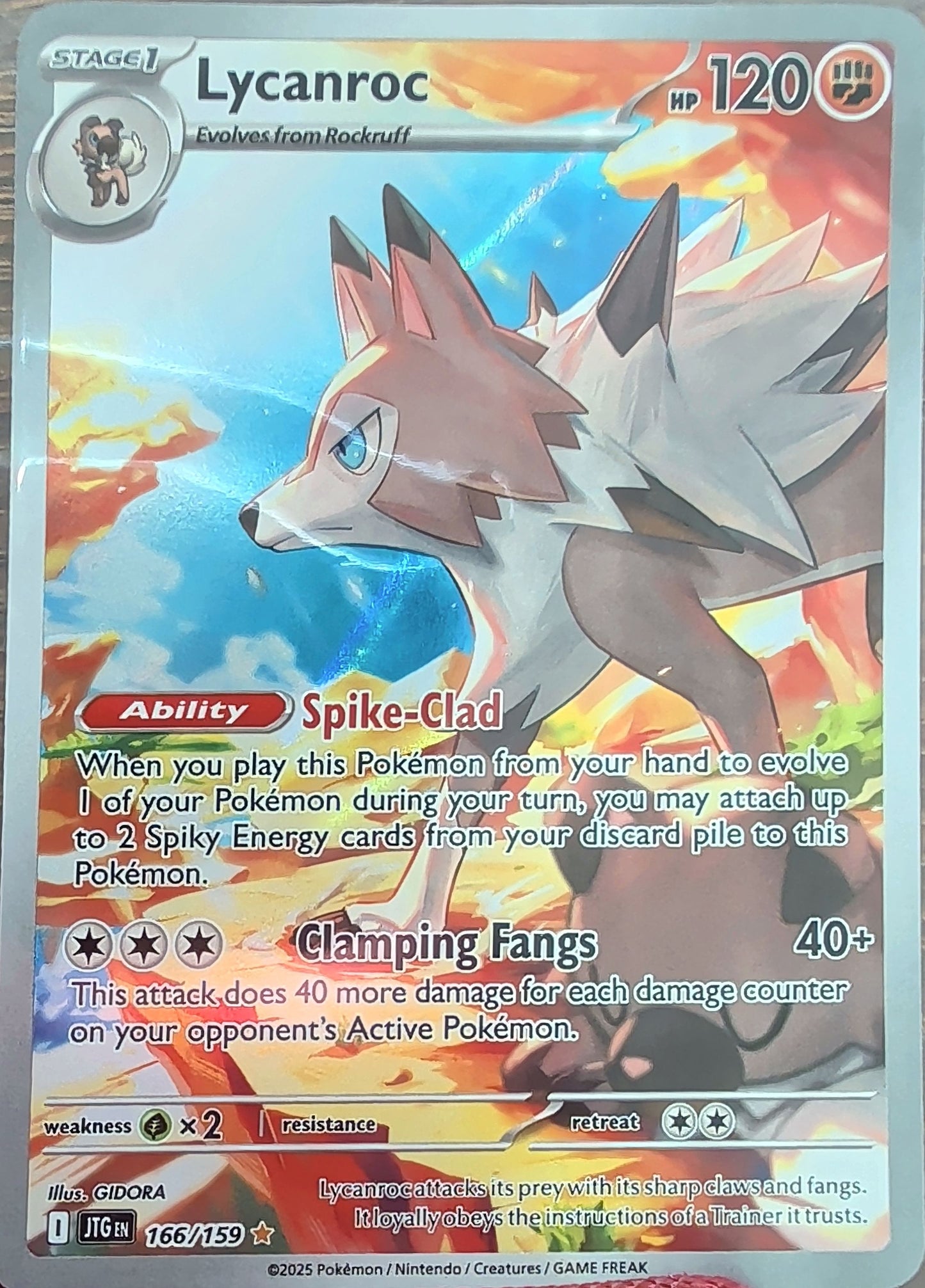 Lycanroc Illustration Rare SV09: Journey Together 166/159 MP