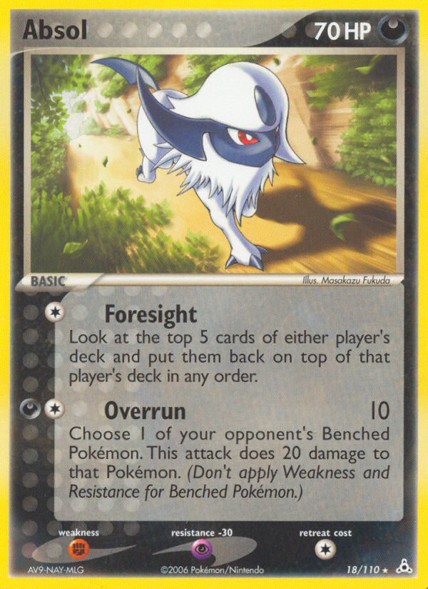 Absol 18/110 Pokémon EX Holon Phantoms (2006) English card — catalogue reference