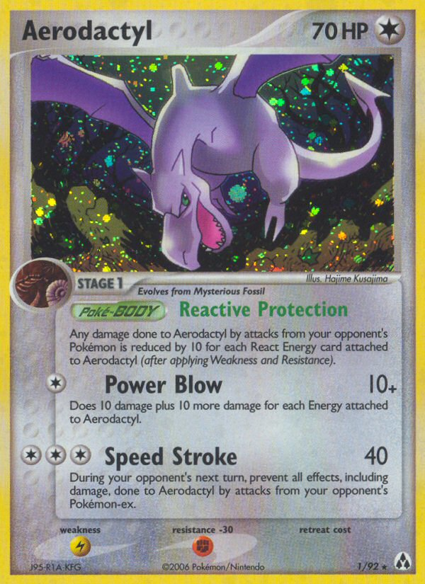 Aerodactyl 1/92 Pokémon EX Legend Maker (2006) English card — catalogue reference