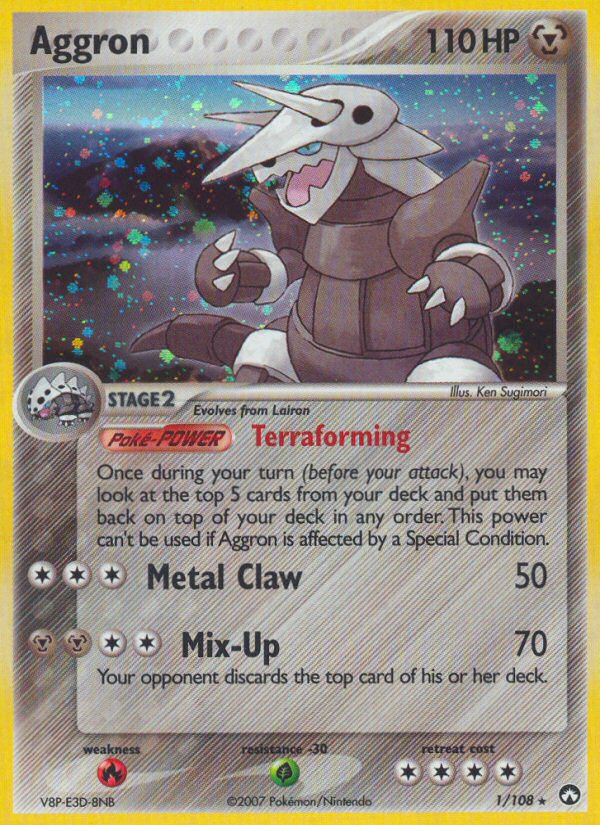 Aggron 1/108 Pokémon EX Power Keepers (2007) English card — catalogue reference
