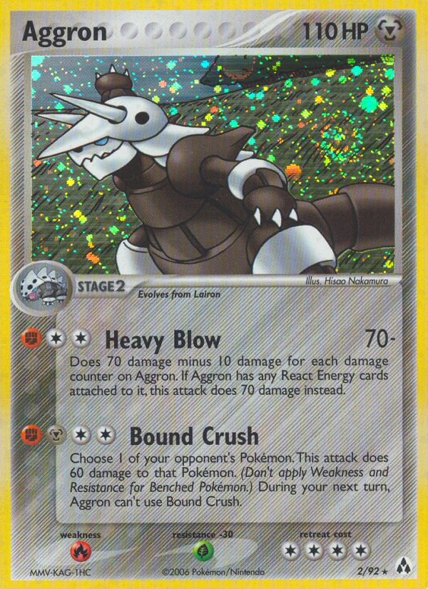 Aggron 2/92 Pokémon EX Legend Maker (2006) English card — catalogue reference