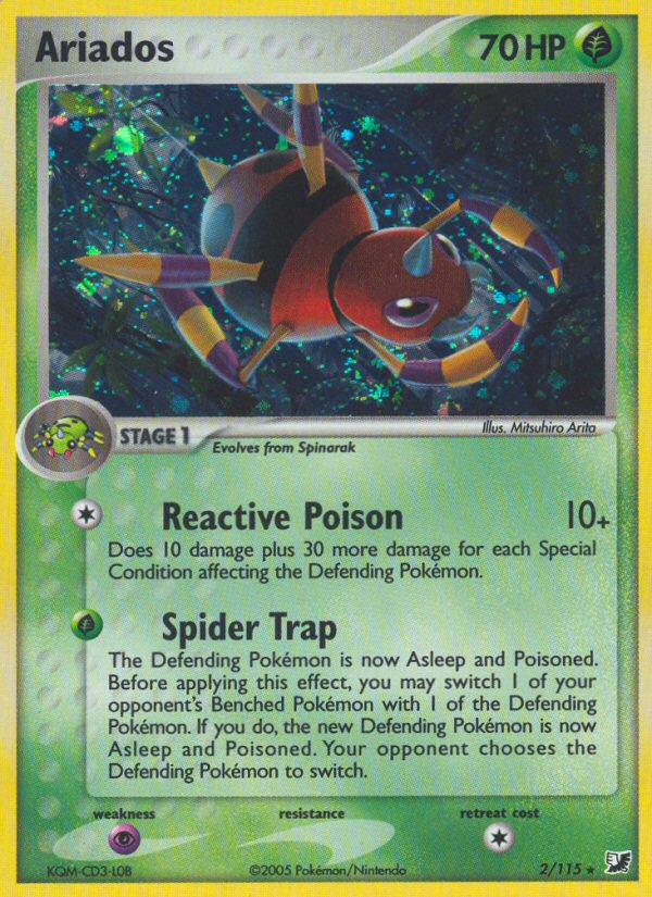 Ariados 2/115 Pokémon EX Unseen Forces (2005) English card — catalogue reference