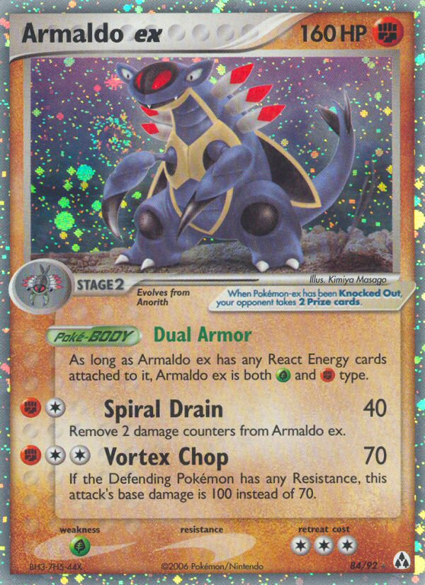 Armaldo ex 84/92 Pokémon EX Legend Maker (2006) English card — catalogue reference