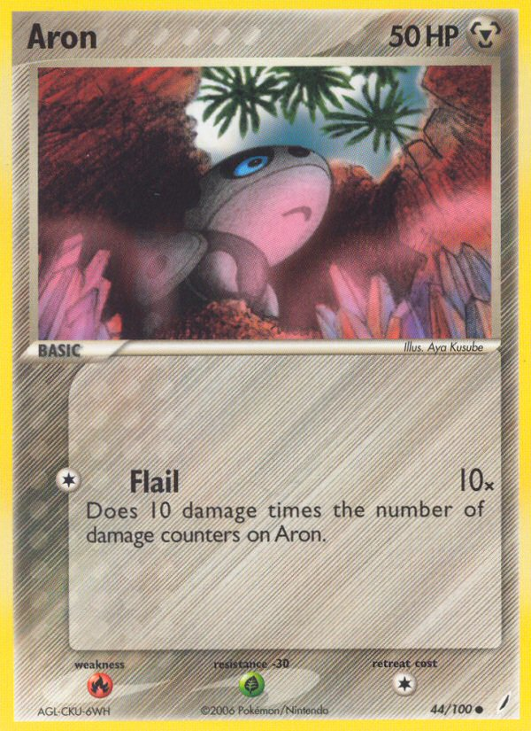 Aron 44/100 Pokémon EX Crystal Guardians (2006) English card — catalogue reference