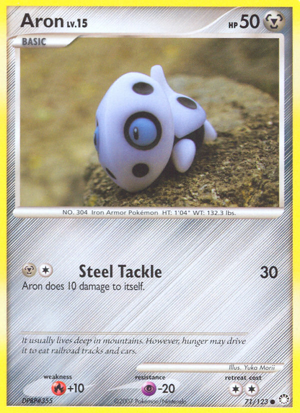 Aron 71/123 Pokémon Mysterious Treasures (2007) English card — catalogue reference