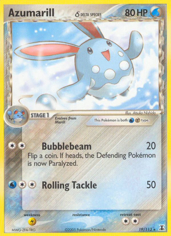Azumarill δ 19/113 Pokémon EX Delta Species (2005) English card — catalogue reference
