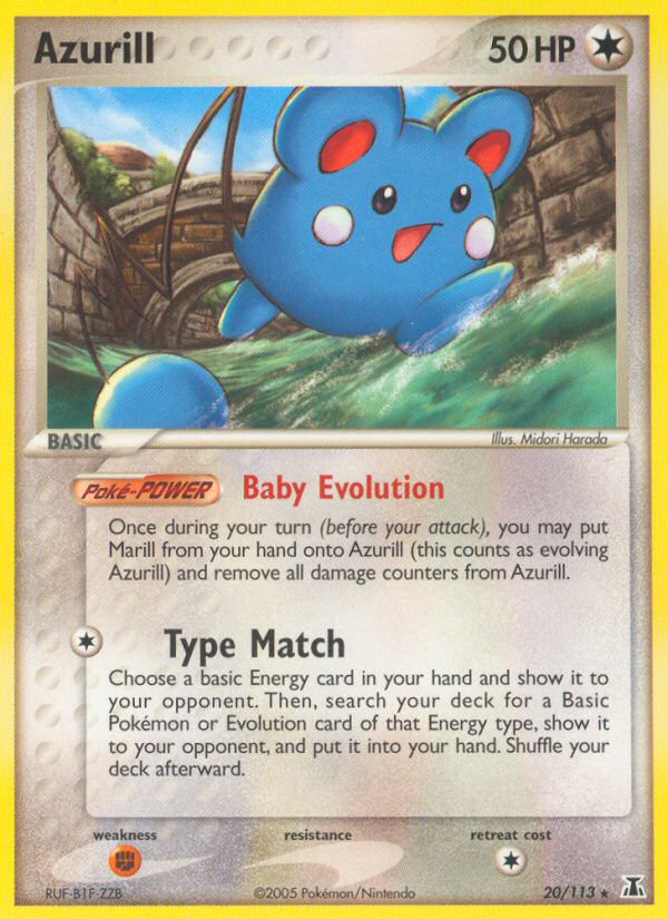 Azurill 20/113 Pokémon EX Delta Species (2005) English card — catalogue reference