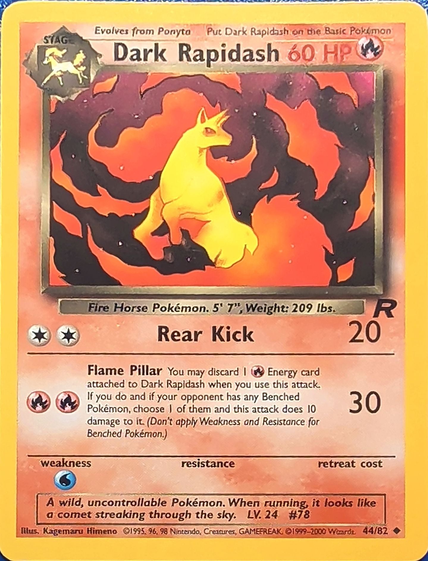 Dark Rapidash Uncommon Team Rocket 44/82 MP