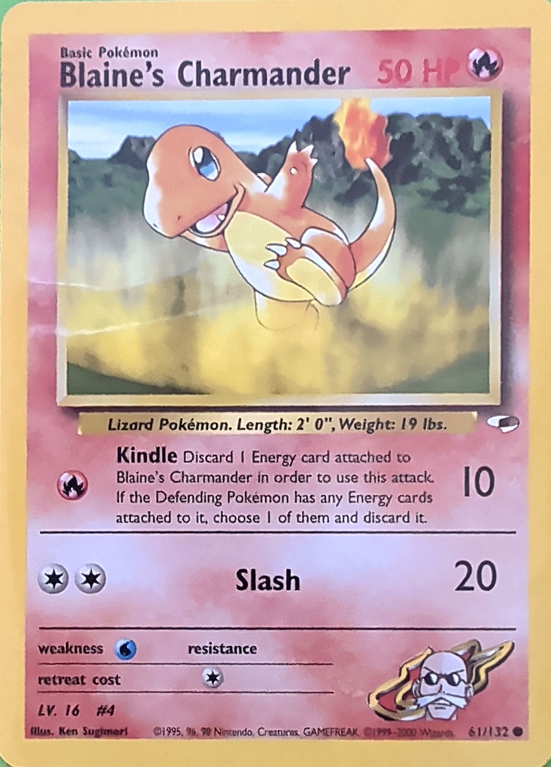 Blaine's Charmander Common Gym Heroes 061/132 MP