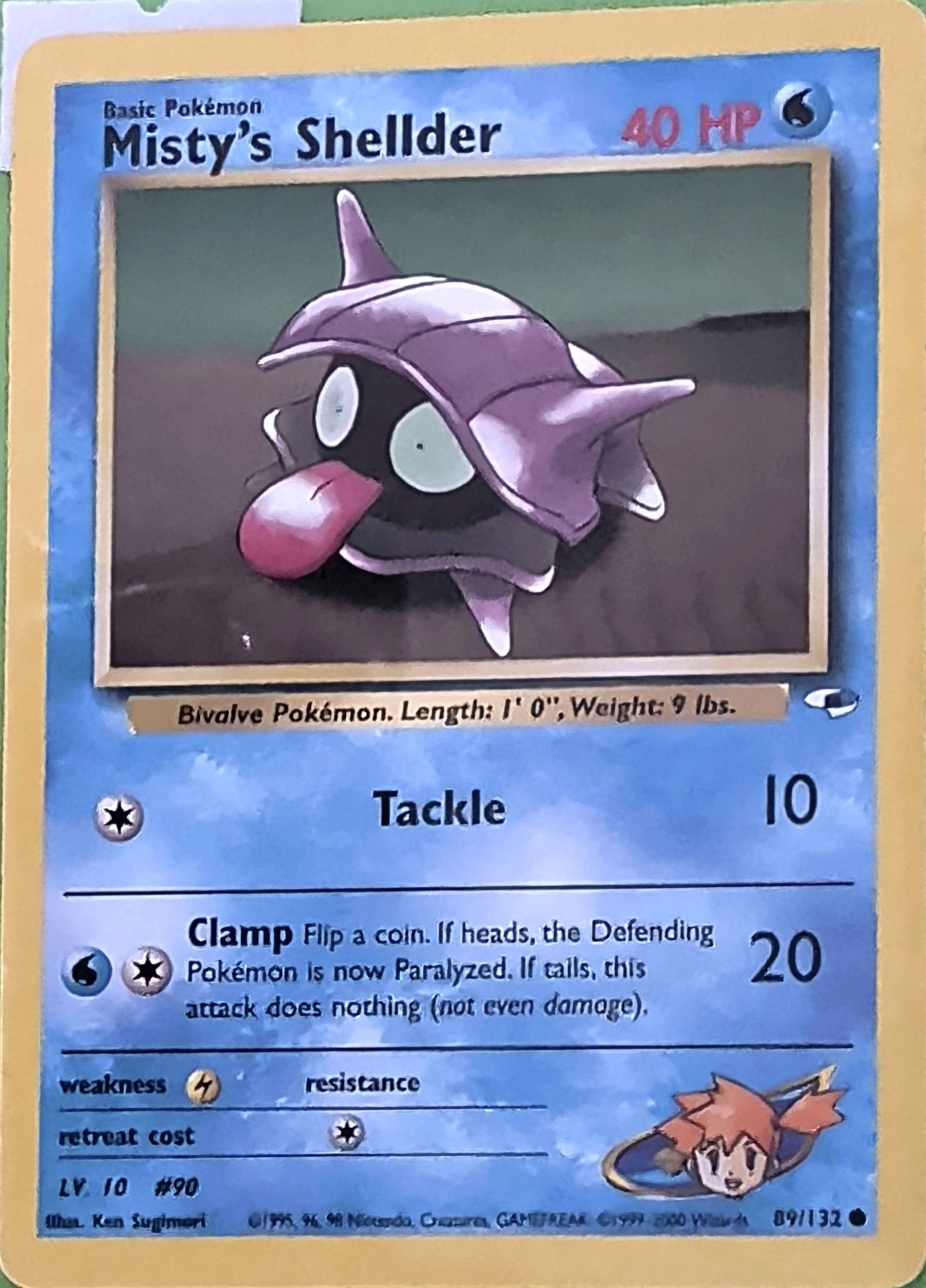 Misty's Shellder Common Gym Heroes 089/132 MP