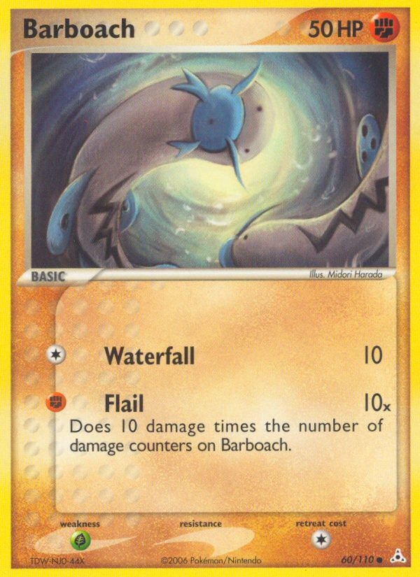 Barboach 60/110 Pokémon EX Holon Phantoms (2006) English card — catalogue reference